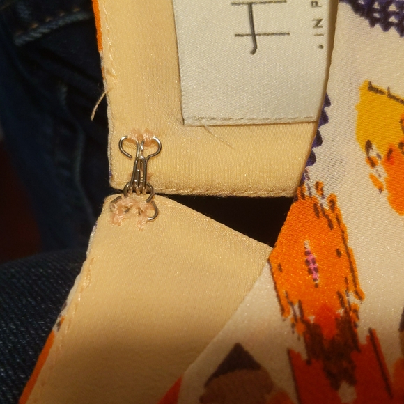 HD in Paris Silk sleeveless dress, US size 4, multi color geometric pattern - Picture 7 of 12